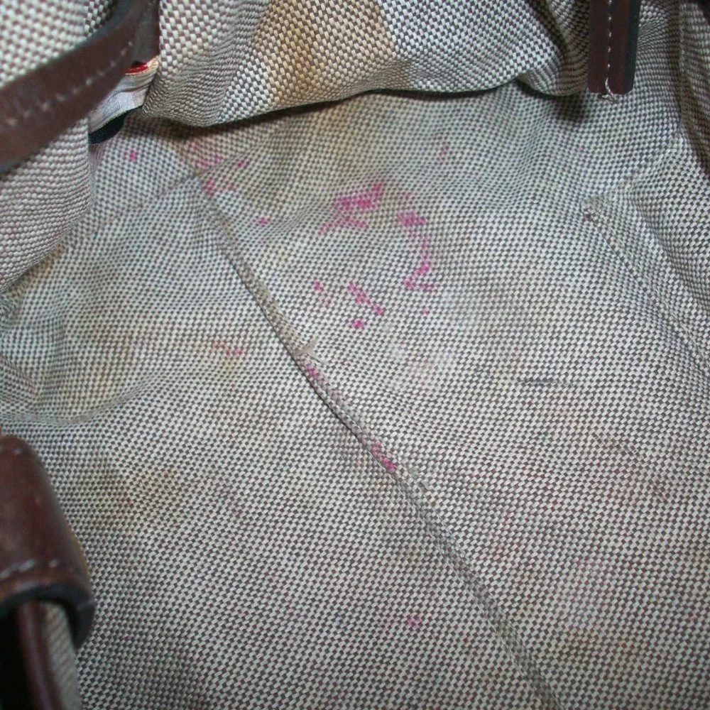 Dooney & Bourke Ostrich Skin Pebbled Leather bag Double Strap Barrel Purse, Fade - Picture 10 of 13